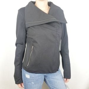 NWT Blank NYC Caviar Jacket Ponte Drape Front